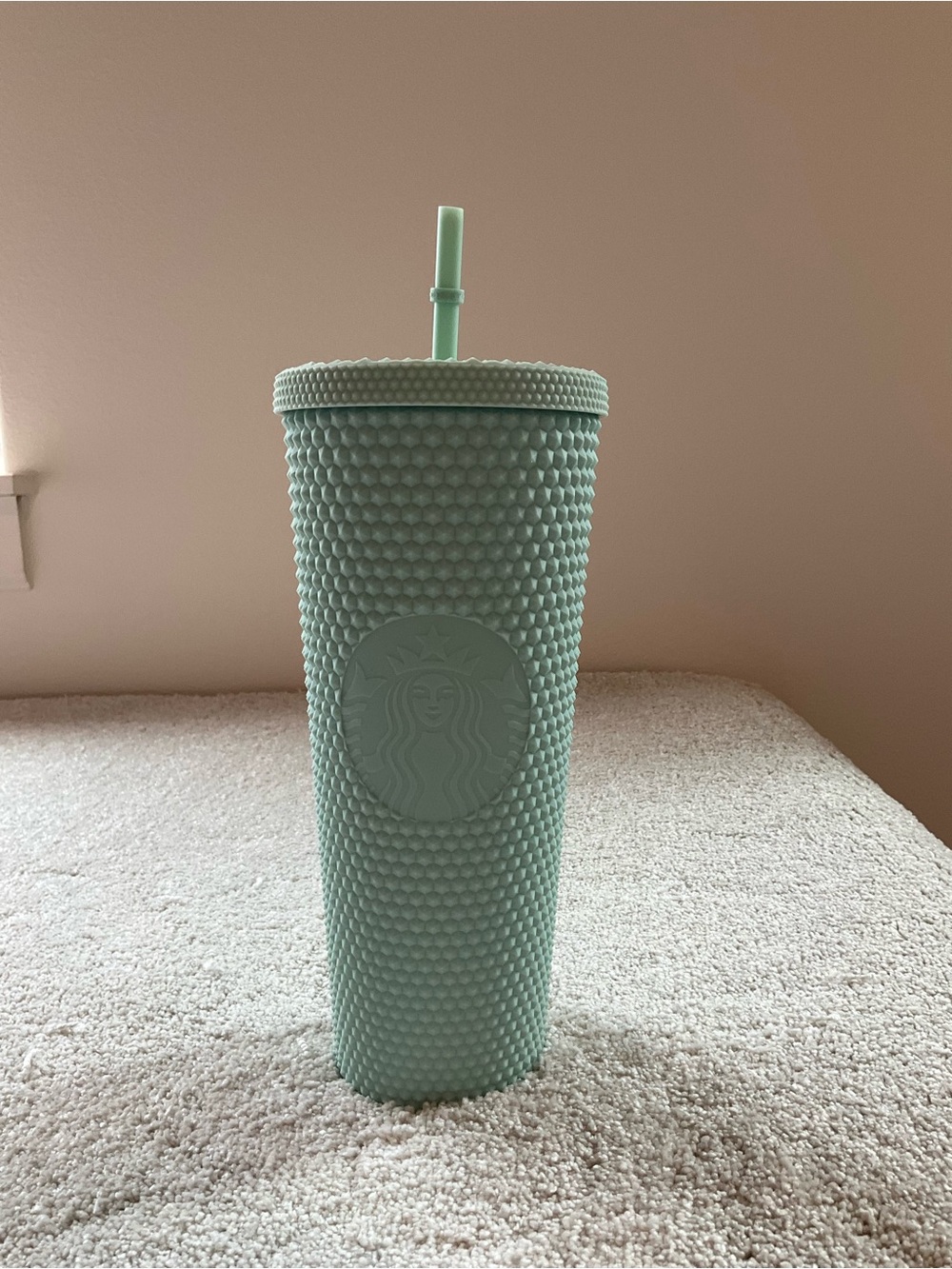 Starbucks 24 oz matte mint green studded tumbler Venti cold cup 2021 *New*